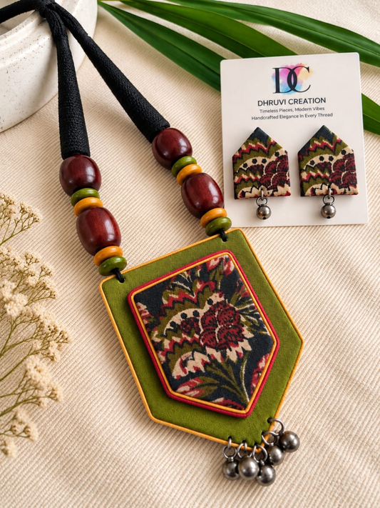MEHENDI GREEN PANCHKONI NECKLACE SET