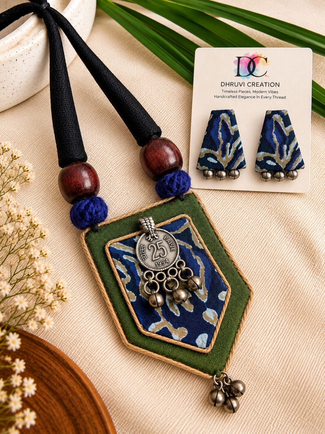 MEHENDI BLUE PANCHKONI NECKLACE SET