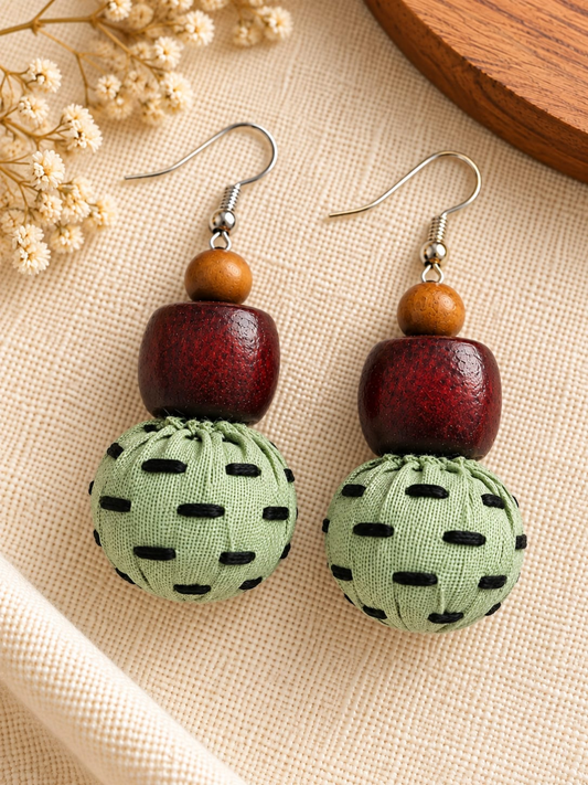 PISTA GREEN POTLI EARRING
