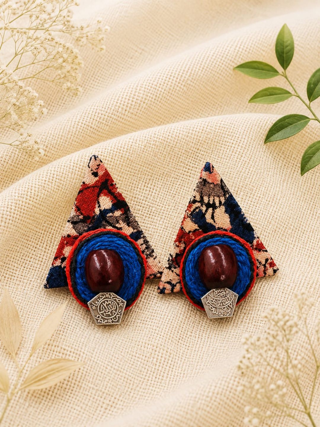AJRAKH JUTE  EARRING