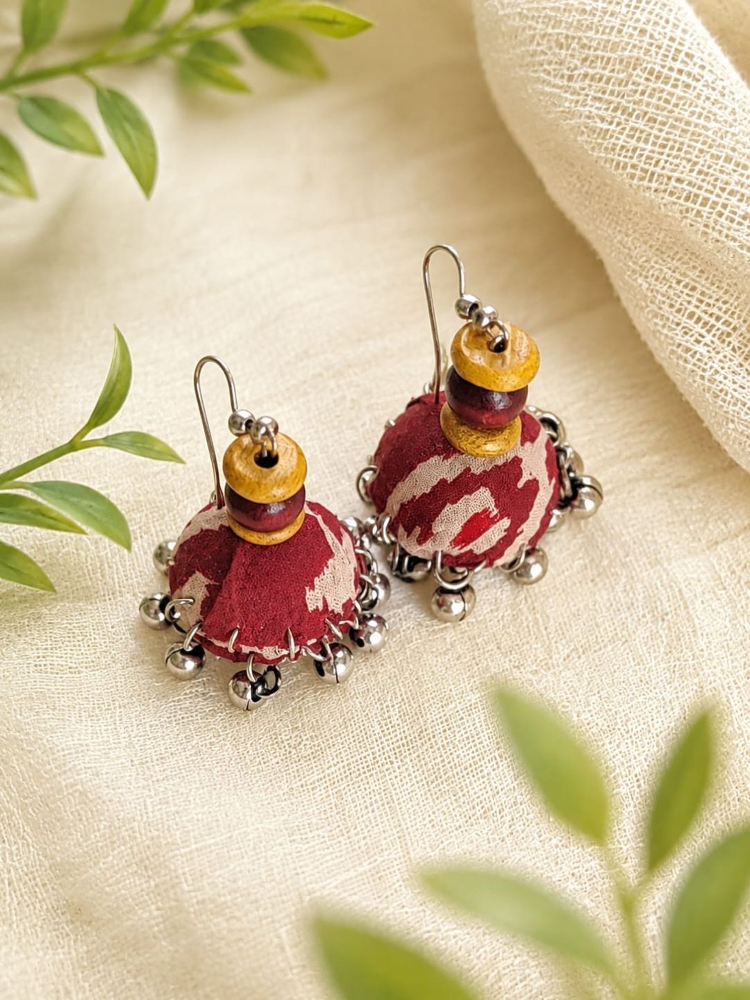RED YELLOW JHUMKI