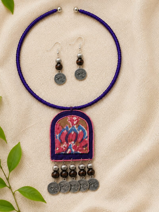 PURPLE HASLI NECKLACE SET