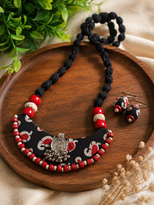KALAMKARI CHANDRAKALA NECKLACE SET