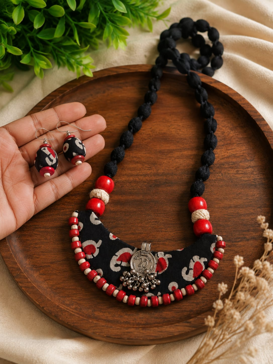 KALAMKARI CHANDRAKALA NECKLACE SET