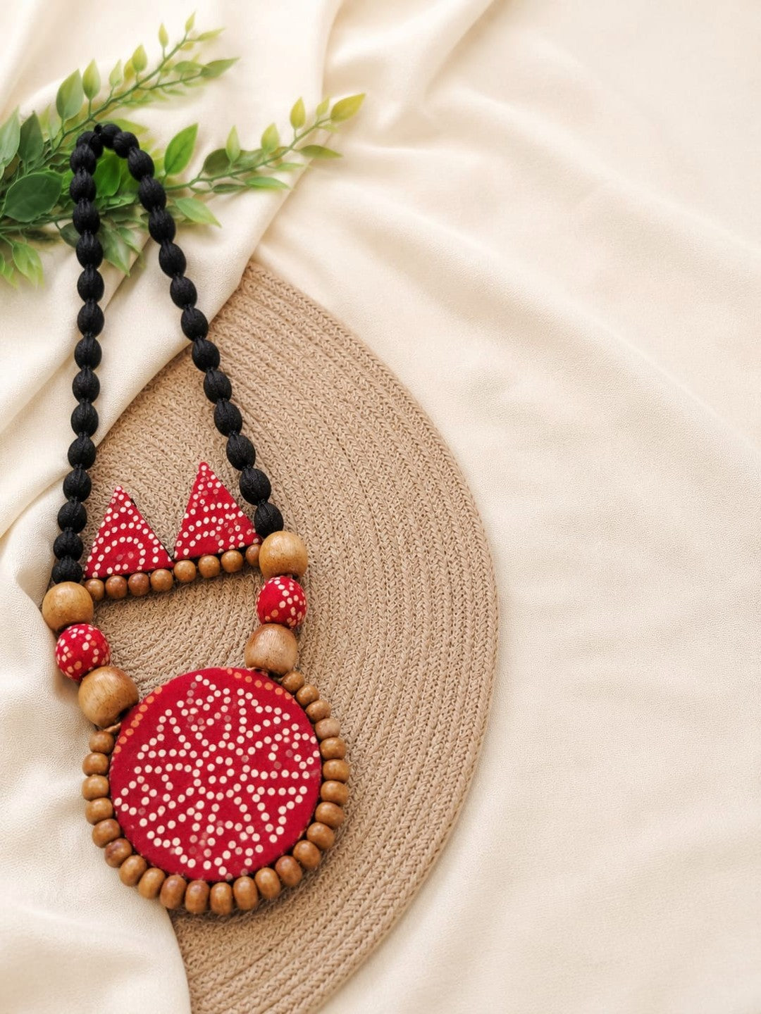 RED CHANDRAKALA NECKLACE SET